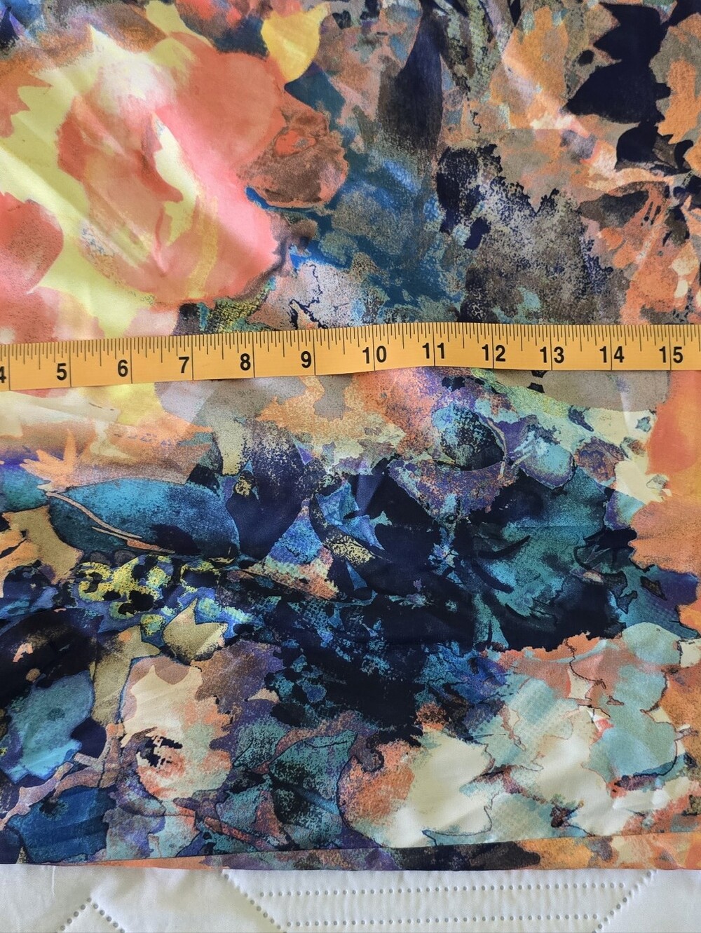 Ivy & Blu Abstract Watercolor Floral Ruched Cocktail Dress Sz. 8 - Picture 8 of 9